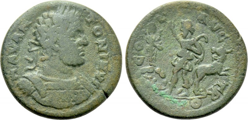 TROAS. Alexandria. Caracalla (198-217). Ae As. 

Obv: M AV ANTONINVS. 
Laurea...