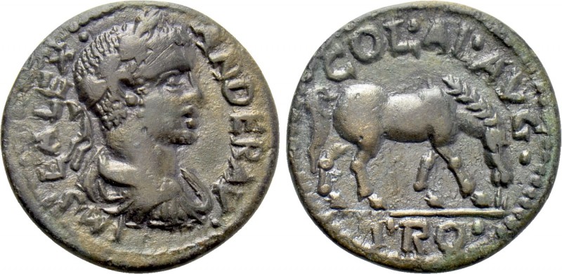 TROAS. Alexandria. Severus Alexander (222-235). Ae As. 

Obv: IM SE ALEXANDER ...