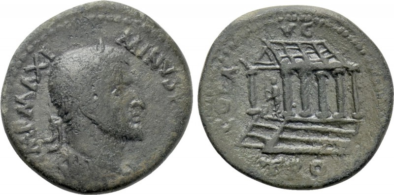 TROAS. Alexandria. Maximinus Thrax (235-238). Ae As. 

Obv: IMP MAXIMINVS PIVS...