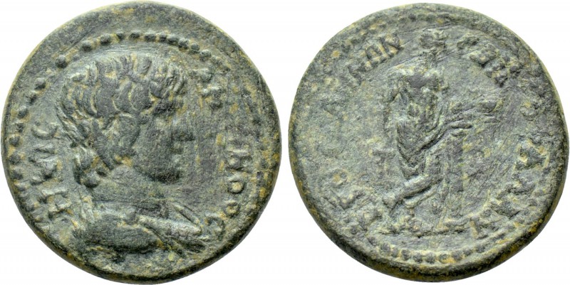 LYDIA. Sala. Antinoüs (Died 130). Ae. C. Val. Androneikos, magistrate.

Obv: Α...