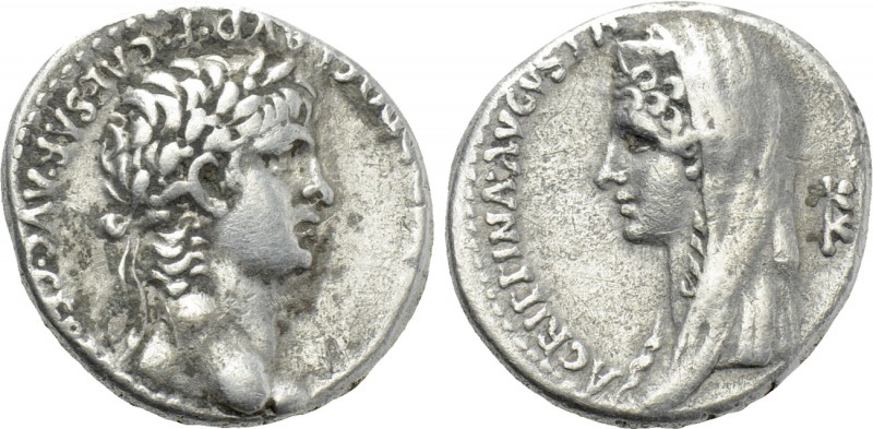 CAPPADOCIA. Caesarea. Nero with Agrippina II (54-68). Drachm. 

Obv: NERO CLAV...