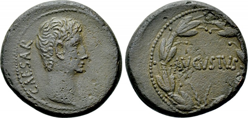SELEUCIS & PIERIA. Antioch. Augustus (27 BC-14 AD). Ae As. 

Obv: CAESAR. 
Ba...