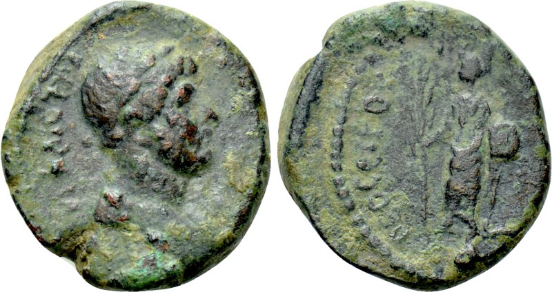 CHALCIDICE. Chalcis ad Belum. Hadrian (117-138). Ae. 

Obv: ΑΥΤΟΚΡ ΚΑΙС ΤΡΑΙΑΝ...