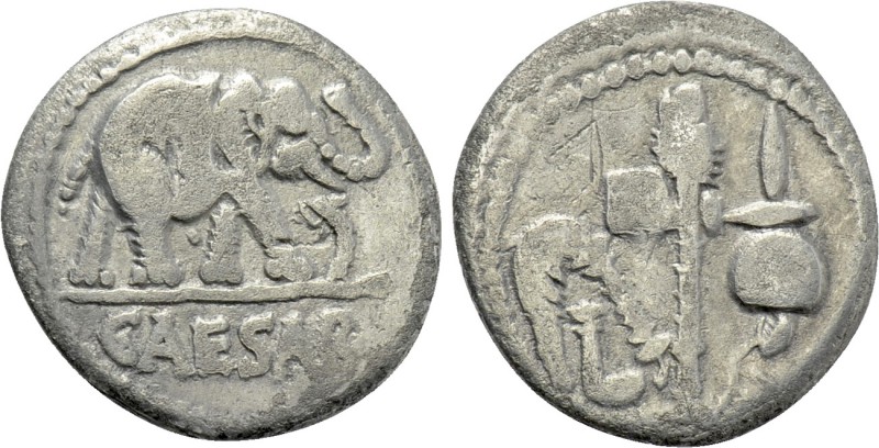 JULIUS CAESAR. Denarius (49 BC). Military mint traveling with Caesar. 

Obv: C...