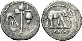 JULIUS CAESAR. Denarius (49 BC). Military mint traveling with Caesar.