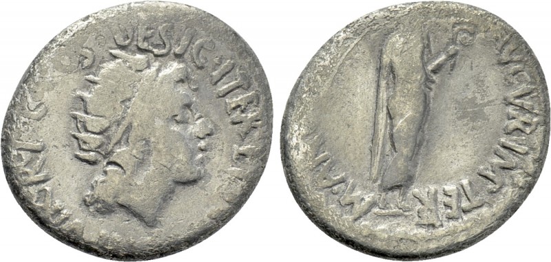 MARK ANTONY. Denarius (38 BC). Athens. 

Obv: M ANTONIVS M F M N AVGVR IMP TER...