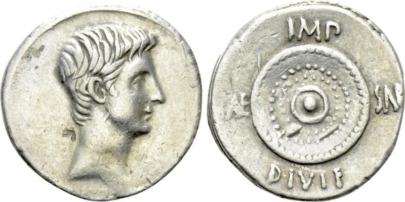 OCTAVIAN. Denarius (35/4 BC). Mint in Spain or northern Italy, or traveling with...