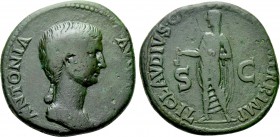 ANTONIA II (Augusta, 37 and 41). Dupondius. Rome. Struck under Claudius (41-54).