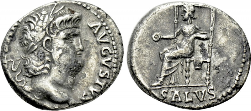 NERO (54-68). Denarius. Rome. 

Obv: NERO CAESAR AVGVSTVS. 
Laureate head rig...