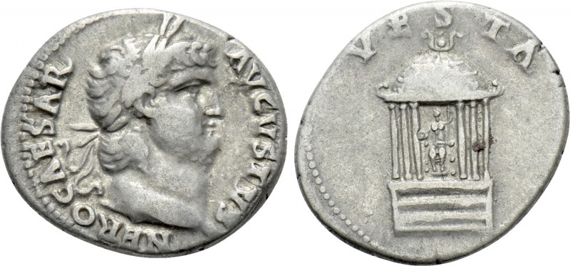 NERO (54-68). Denarius. Rome. 

Obv: NERO CAESAR AVGVSTVS. 
Laureate head rig...