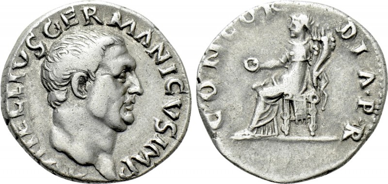 VITELLIUS (69). Denarius. Rome.

Obv: A VITELLIVS GERMANICVS IMP.
Bare head r...