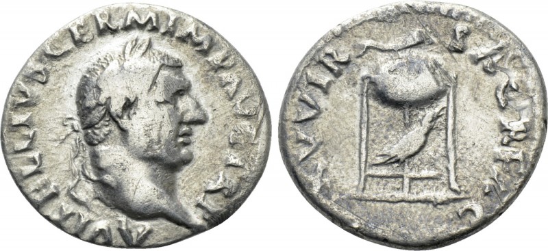 VITELLIUS (69). Denarius. Rome. 

Obv: A VITELLIVS GERM IMP AVG TR P. 
Laurea...