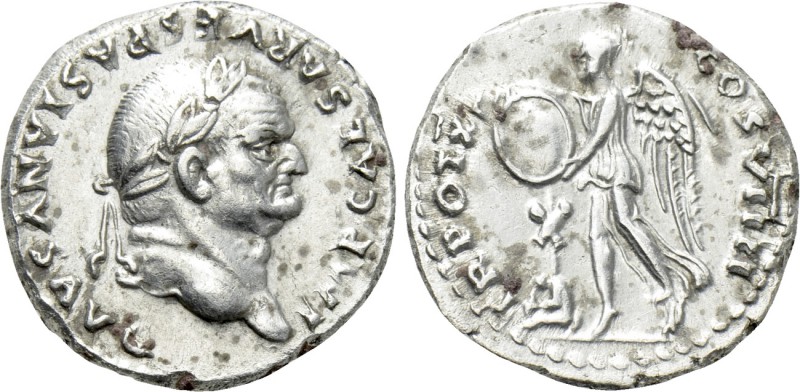 VESPASIAN (69-79). Denarius. Rome. "Judaea Capta" issue. 

Obv: IMP CAESAR VES...