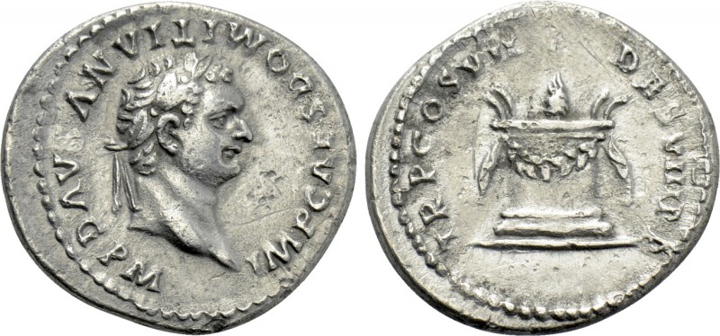 DOMITIAN (81-96). Denarius. Rome. 

Obv: IMP CAES DOMITIANVS AVG P M. 
Laurea...