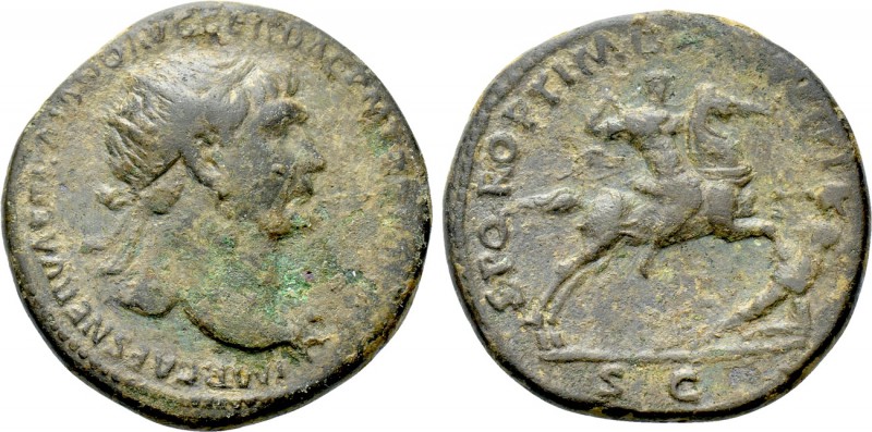 TRAJAN (98-117). Dupondius. Rome. 

Obv: IMP CAES NERVAE TRAIANO AVG GER DAC P...