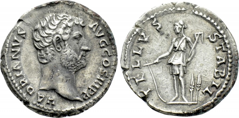 HADRIAN (117-138). Denarius. Rome. 

Obv: HADRIANVS AVG COS III P P. 
Bare he...