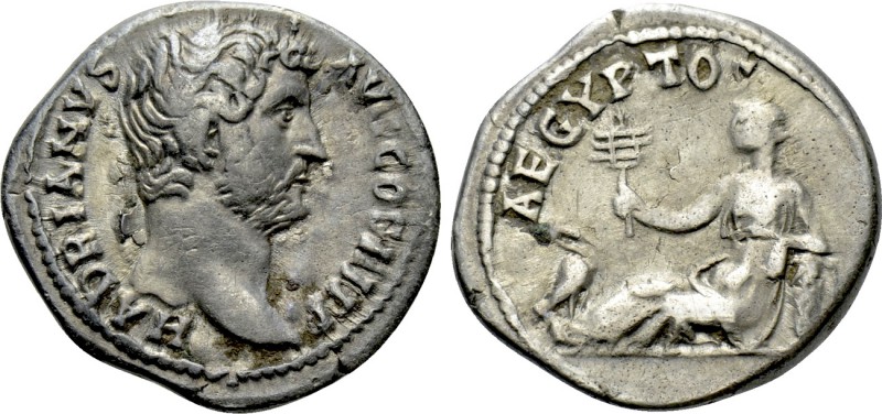 HADRIAN (117-138). Denarius. Rome. "Travel Series" issue. 

Obv: HADRIANVS AVG...