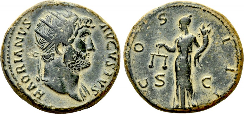 HADRIAN (117-138). Dupondius. Rome. 

Obv: HADRIANVS AVGVSTVS. 
Radiate bust ...