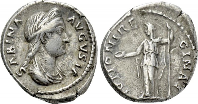 SABINA (Augusta, 128-136/7). Denarius. Rome. 

Obv: SABINA AVGVSTA. 
Draped b...