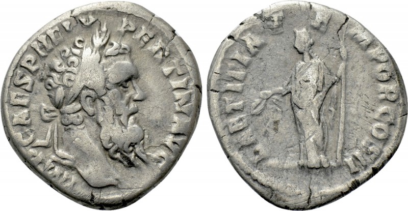 PERTINAX (193). Denarius. Rome. 

Obv: IMP CAES P HELV PERTIN AVG. 
Laureate ...