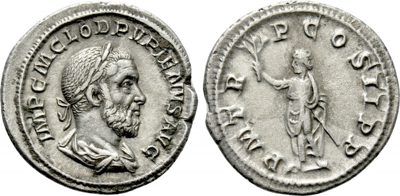 PUPIENUS (238). Denarius. Rome. 

Obv: IMP C M CLOD PVPIENVS AVG. 
Laureate, ...