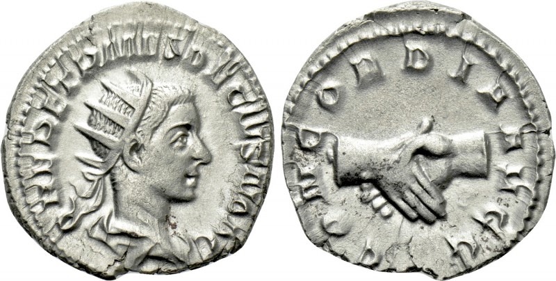 HERENNIUS ETRUSCUS (Caesar, 249-251). Antoninianus. Rome. 

Obv: Q HER ETR MES...