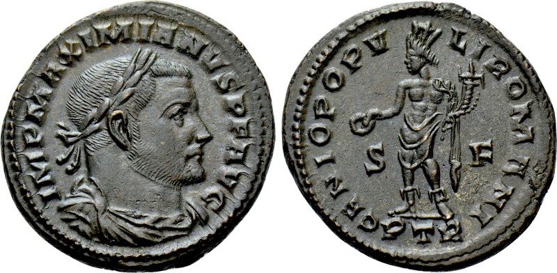 MAXIMIANUS HERCULIUS (Second reign, 307-308). Follis. Treveri. 

Obv: IMP MAXI...