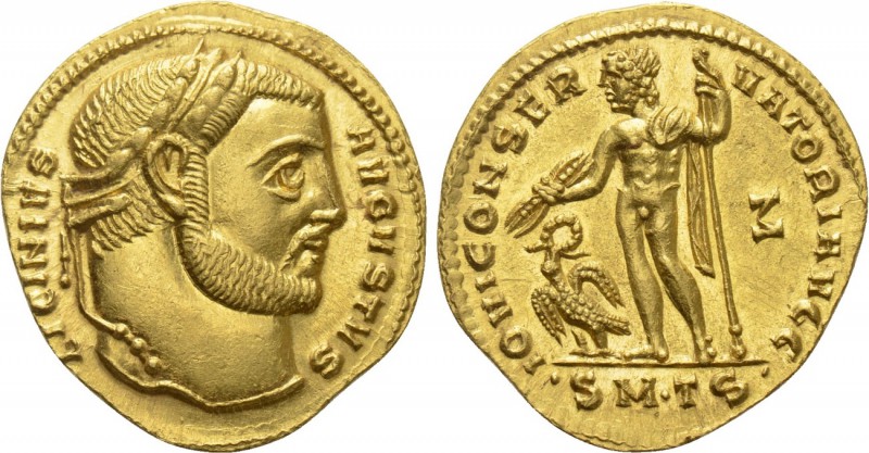 LICINIUS I (308-324). GOLD Aureus. Thessalonica.

Obv: LICINIVS AVGVSTVS.
Lau...