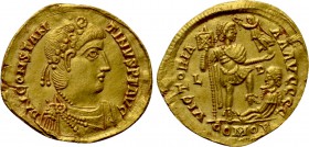 CONSTANTINE III (407-411). GOLD Solidus. Lugdunum.