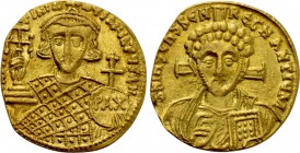 JUSTINIAN II (Second reign, 705-711). GOLD Solidus. Constantinople.