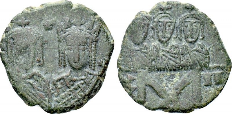 CONSTANTINE VI and IRENE (780-797). Follis. Constantinople. 

Obv: Crowned and...