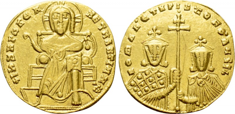 CONSTANTINE VII PORPHYROGENITUS with ROMANUS I and CHRISTOPHER (913-959). GOLD S...