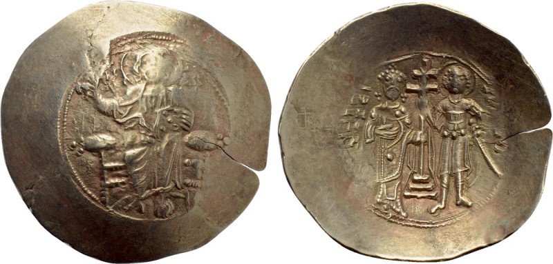 JOHN II COMNENUS (1118-1143). EL Aspron Trachy. Thessalonica. 

Obv: IC - XC. ...