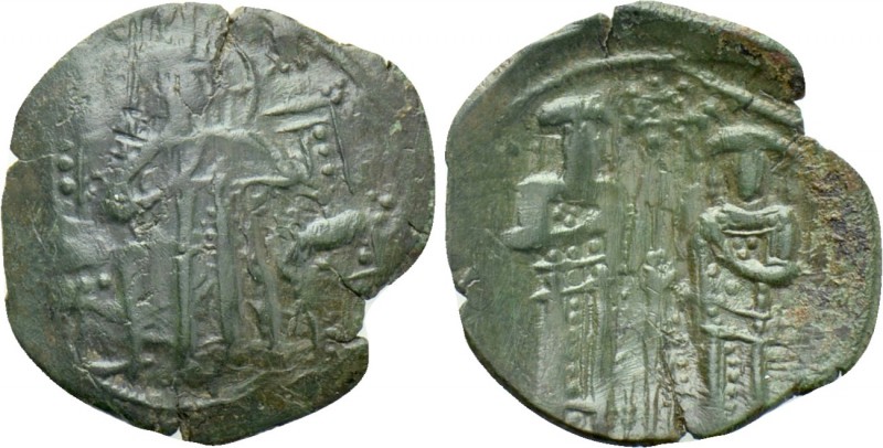 ANDRONICUS II PALAEOLOGUS with MICHAEL IX (1282-1328). Trachy. Constantinople. ...