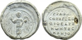 BYZANTINE LEAD SEALS. Constantine Scleros, proedros (Circa 11th century).