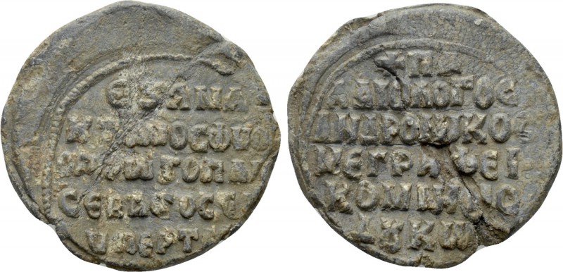 BYZANTINE LEAD SEALS. Andronicus Comnenus-Ducas Palaeologus, sebastos (Circa 117...