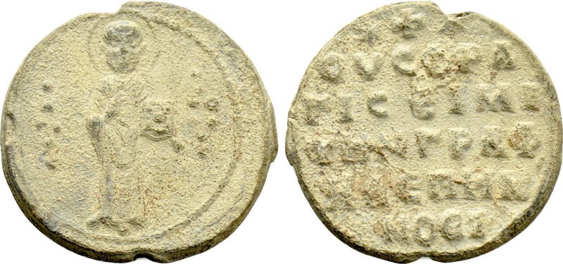 BYZANTINE LEAD SEALS. Uncertain (Circa 10th-11th centuries). 

Obv: Uncertain ...