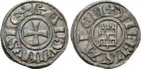 CRUSADERS. Latin Kingdom of Jerusalem. Baldwin III (1143-1163). BI Denier. Jerusalem.