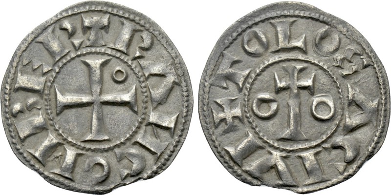 FRANCE. Toulouse. Bertrand (1105-1112). Denier. 

Obv: BERTRAN COM. 
Cross pa...