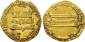 ISLAMIC. 'Abbasid Caliphate. al-Mansur (AH 141-164 / 754-775 AD). GOLD Dinar.