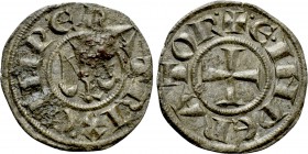 ITALY. Sicily. Enrico VI & Constance (1194-1196). BI Denaro. Messina or Palermo.
