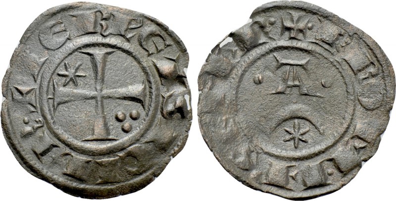 ITALY. Sicily. Federico I (1198-1250). BI Denaro. Uncertain mint, possibly Brind...