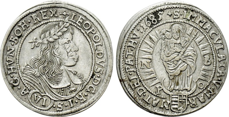 AUSTRIA. Holy Roman Empire. Leopold I (Emperor, 1658-1705). 6 Krajczár (1685 NB-...