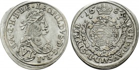 AUSTRIA. Holy Roman Empire. Leopold I (Emperor, 1658-1705). 6 Kreuzer (1683). Graz.
