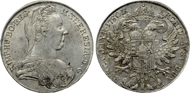 AUSTRIA. Holy Roman Empire. Maria Theresia (1740-1780). Reichstaler (1780 IC-FA)...