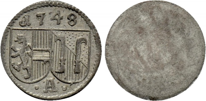 AUSTRIA. Salzburg. Andreas Jakob von Dietrichstein (1747-1753). Uniface Pfennig ...
