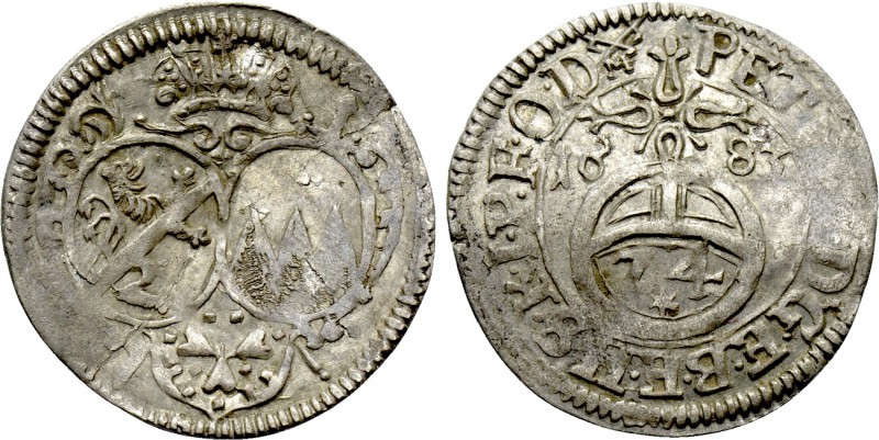 GERMANY. Bamberg. Peter Philipp von Dernbach (1672-1683). Groschen (1683). Mainz...
