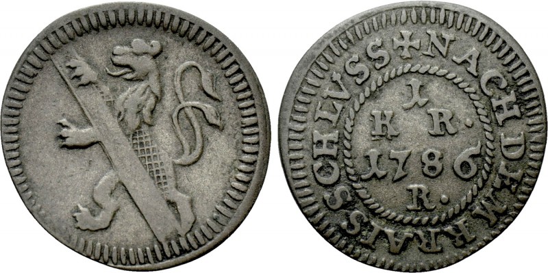 GERMANY. Bamberg. Franz Ludwig (1779-1795). Kreuzer (1786-R). 

Obv: Lion ramp...