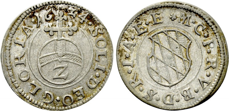 GERMANY. Bavaria. Maximilian I (1623-1637). 2 Kreuzer (1624). 

Obv: SOLI DEO ...
