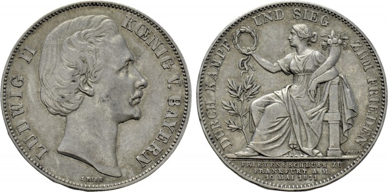 GERMANY. Bavaria. Ludwig II (1864-1886). Vereinstaler (1871). München. 

Obv: ...